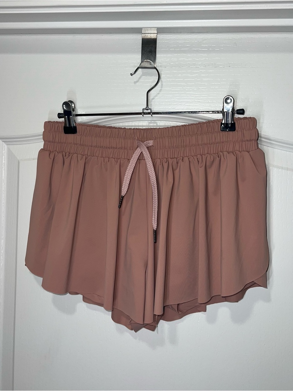 SHEIN Butterfly Style 2-in-1 Lightweight Flowy Skort Blush Women’s Size Large